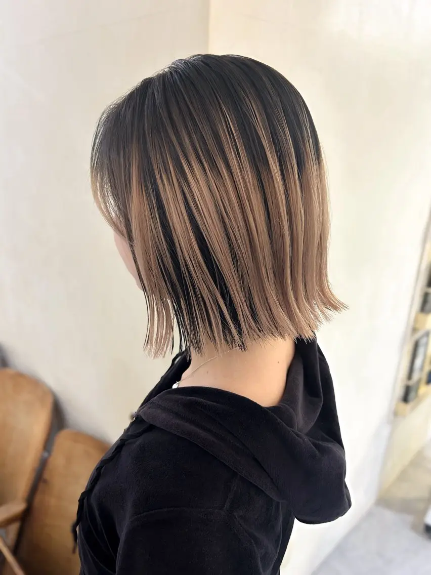カラー ベージュカラー デザインカラー ﾘｭｳﾄ/ レイヤーカットのヘアスタイル