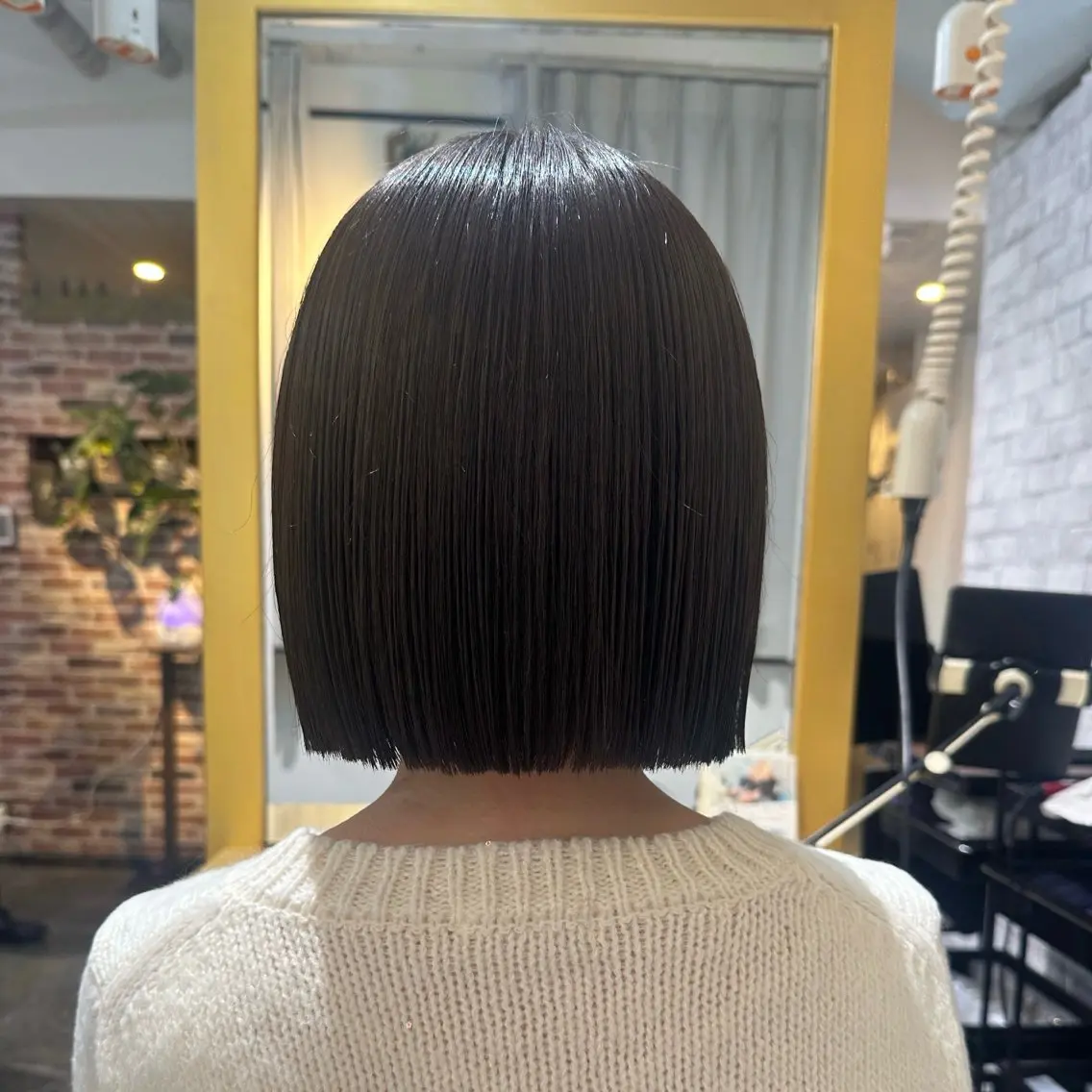 ミディアム カラー ボブ カット ヘアカラー Saki💛心斎橋 髪質改善/艶カラーのヘアスタイル