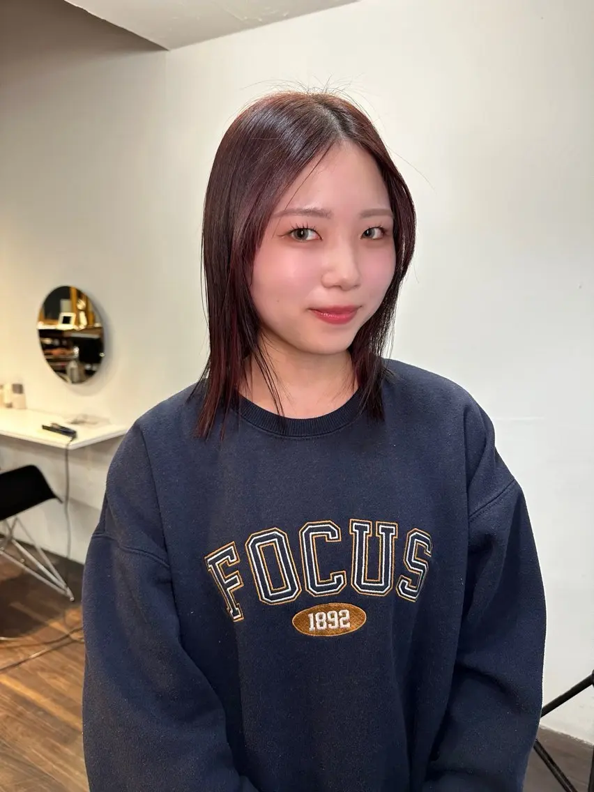 カラー ヘアカラー トリートメント 心斎橋 韓国レイヤ ー指名No.1renのヘアスタイル