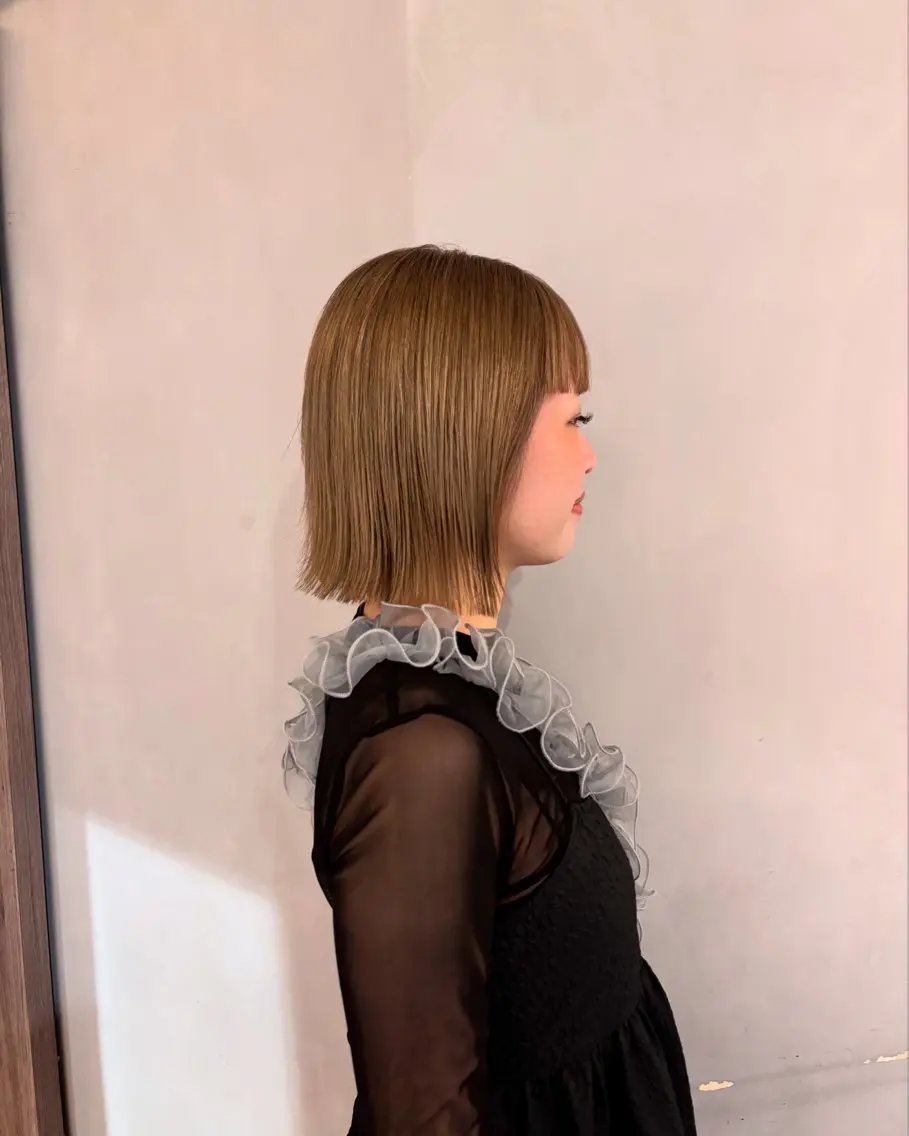 ショート 切りっぱなしボブ ボブ 山本 千尋のヘアスタイル