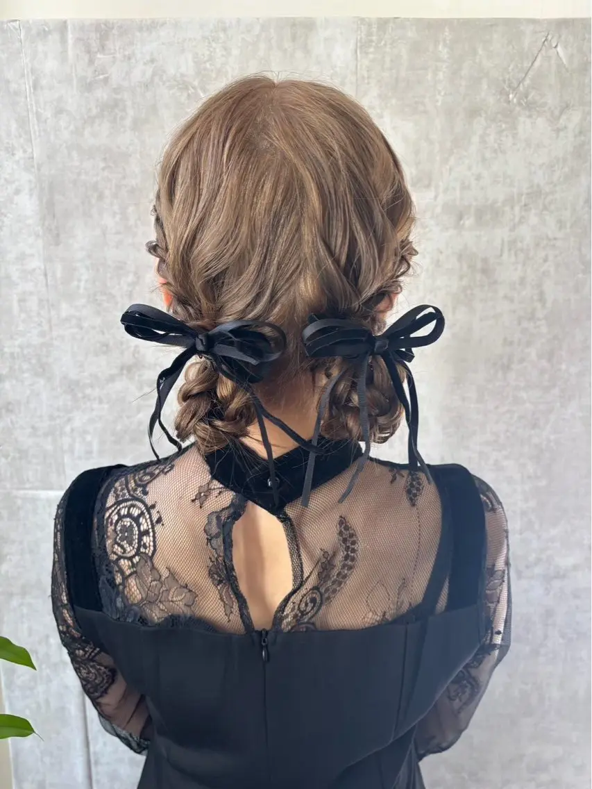 ヘアアレンジ 結婚式・ブライダル 🍑トレンドカラー 🍑横浜のヘアスタイル