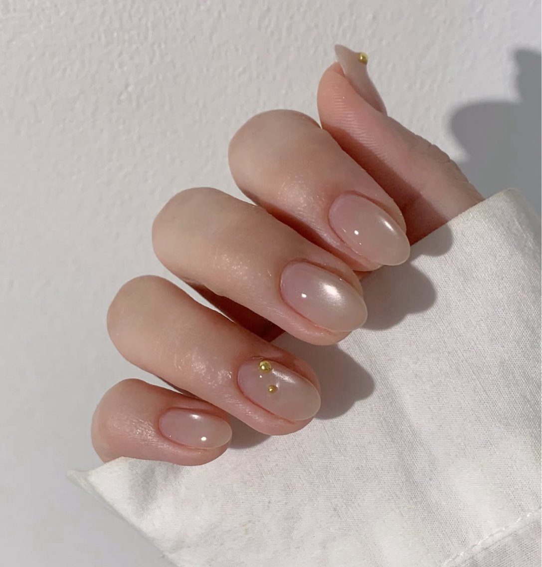 ネイル ハンドネイル 🎀PG🩵 ネイルサロンのネイルデザイン