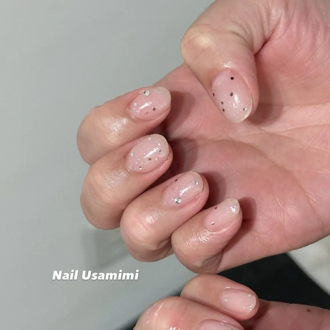 ネイル 韓国ネイル ショートネイル 夏ネイル ハンドネイル 本町NailUsaM imi MOMOKAのネイルデザイン