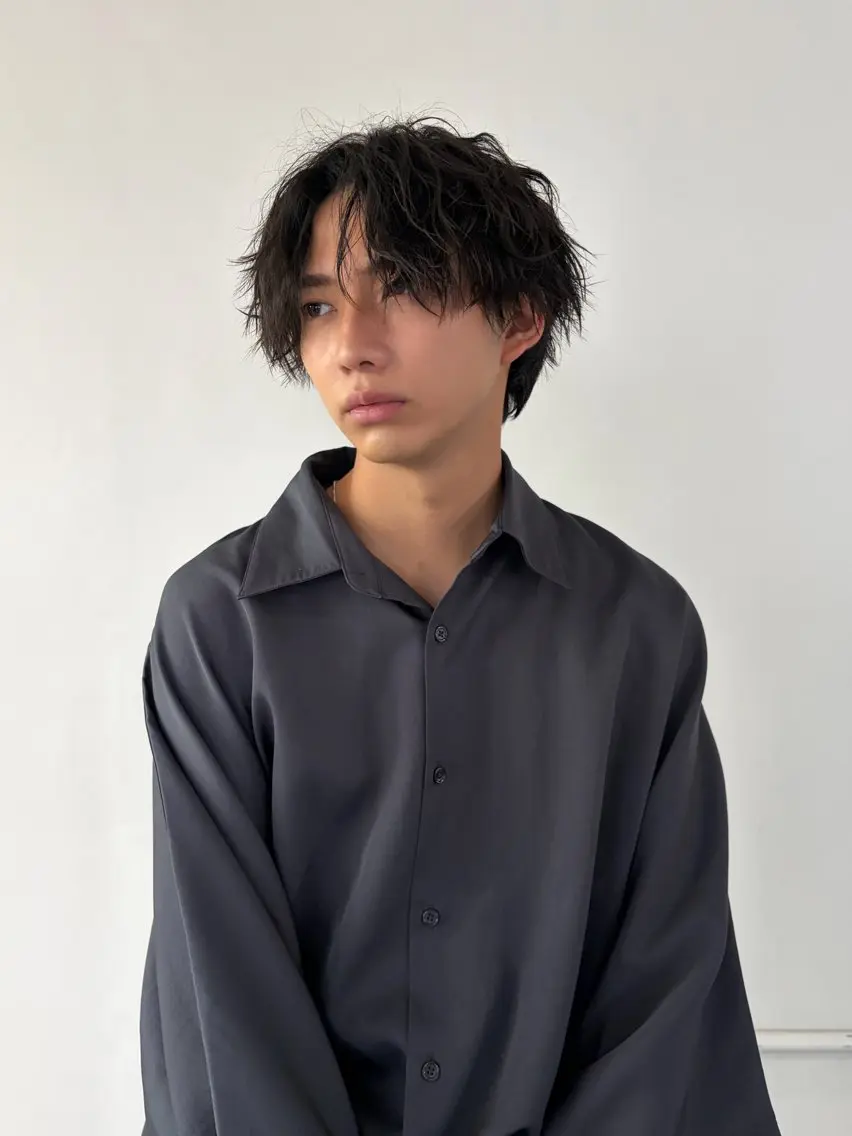 メンズカット＆パーマ風セットの写真