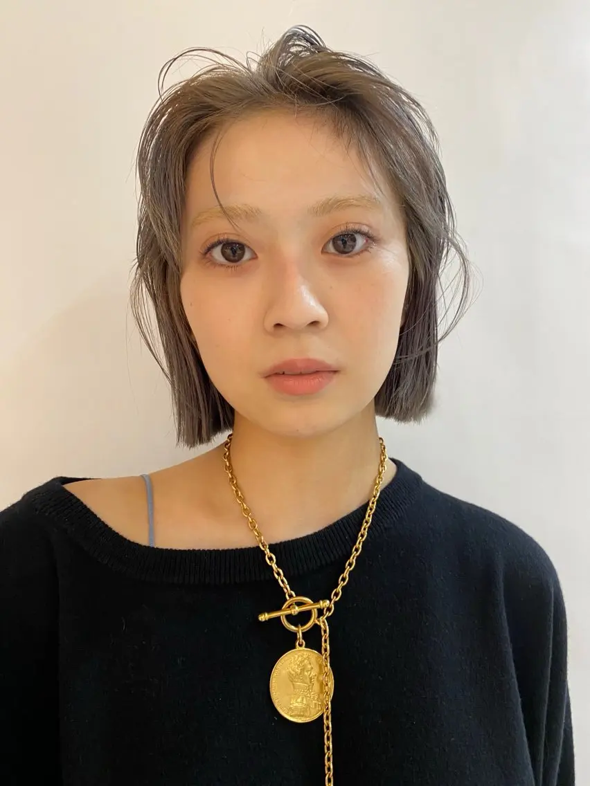 セミロング カラー 名古屋栄/ブリーチ/ ボブ🧃木下桃嘉のヘアスタイル