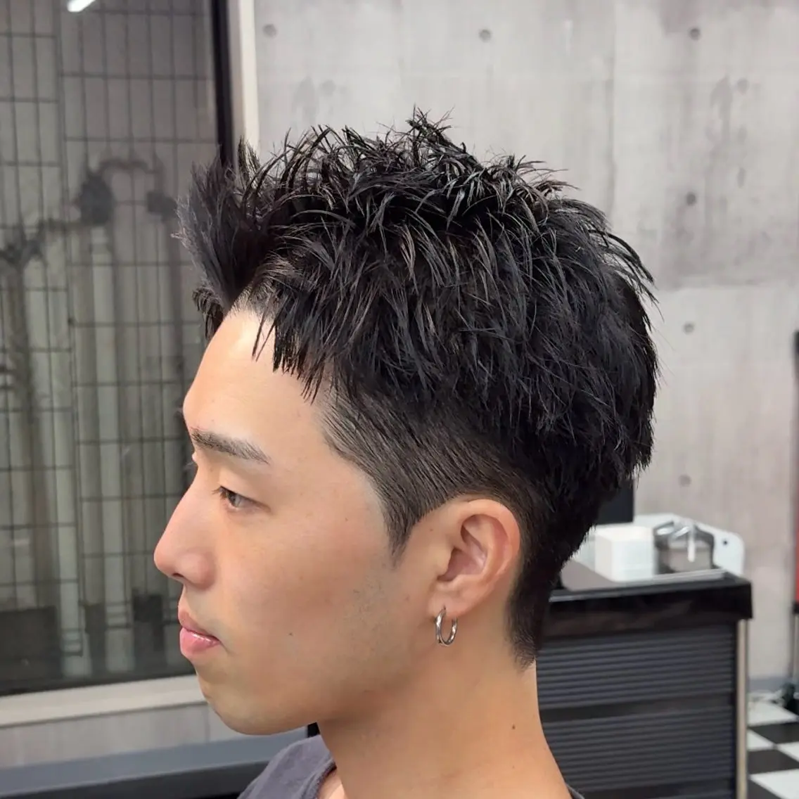 ショート パーマ ヘアアレンジ メンズ MENIN メンズ サロン 望月 涼太のヘアスタイル