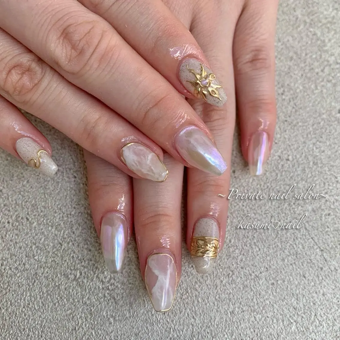 ネイル ラメ(グリッター) マグネットネイル ミラーネイル ニュアンスネイル 冬ネイル KASUMI♡ Nailのネイルデザイン