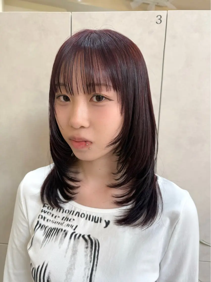 ミディアム レイヤーカット 園田奈津 ボブ・レイヤーカットのヘアスタイル