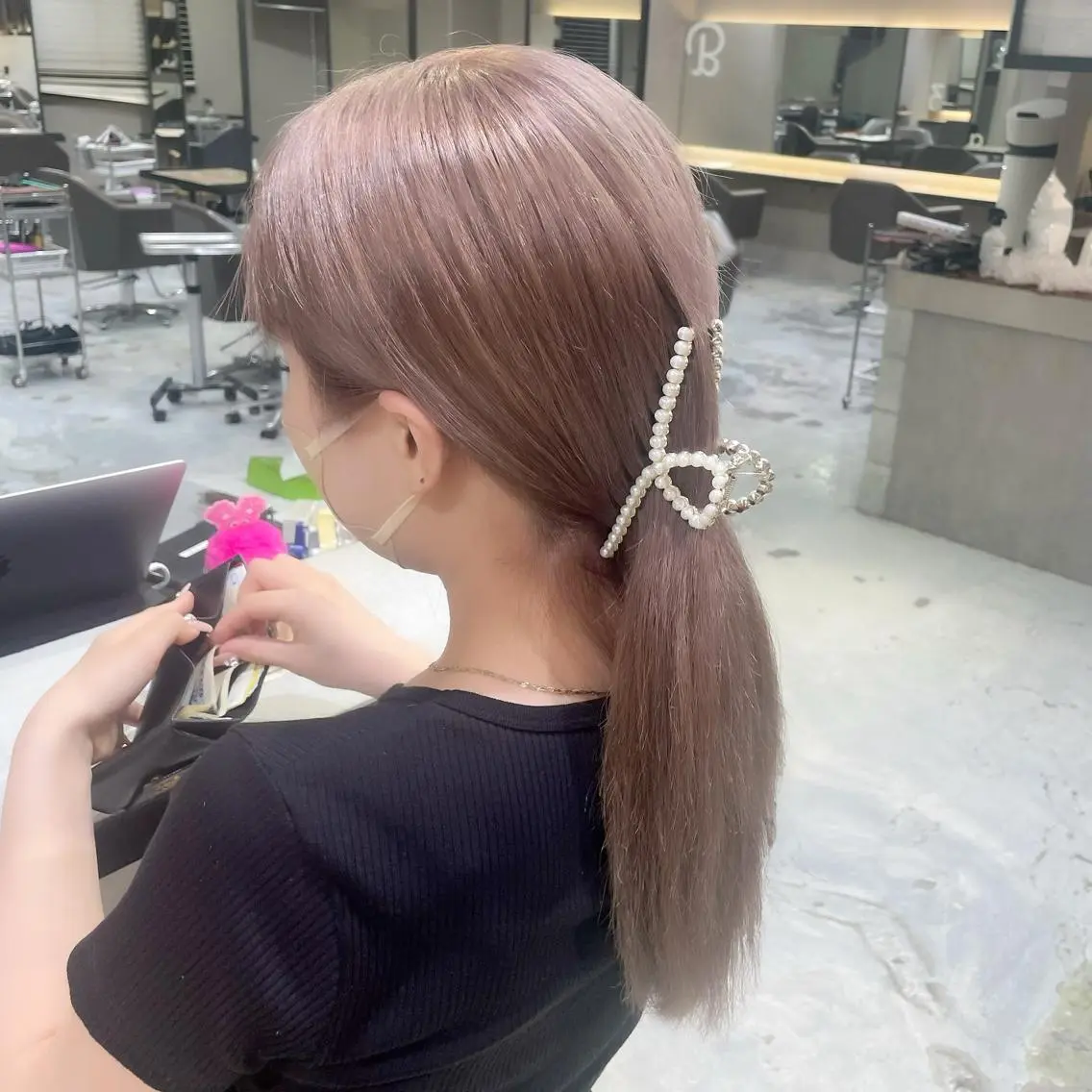 セミロング ヘアカラー トリートメント ♡似合わせ ハイトーン♡mai♡のヘアスタイル