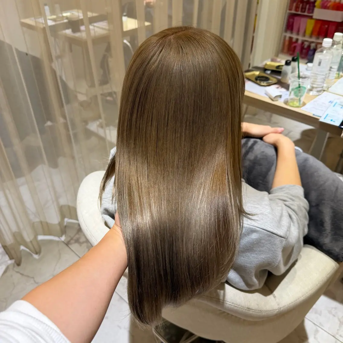ロング ヘアカラー トリートメント ヘッドスパ マホ/日吉/髪質改善 /レイヤー/ガーリーのヘアスタイル