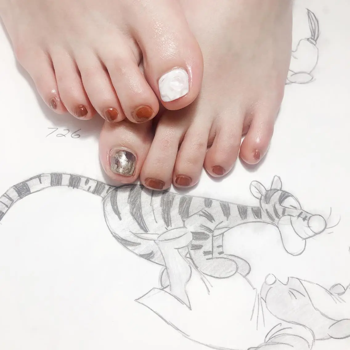 ネイル フットネイル ニュアンスネイル owlnail /持込みデザイン専門のネイルデザイン