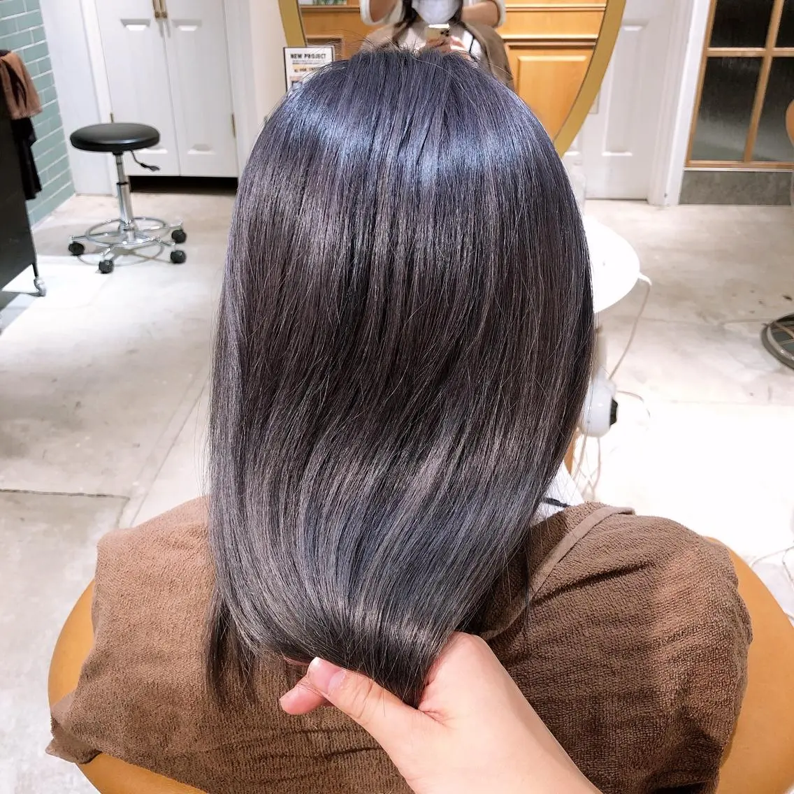 セミロング 縮毛矯正/ 髪質改善/浅見拓哉のヘアスタイル