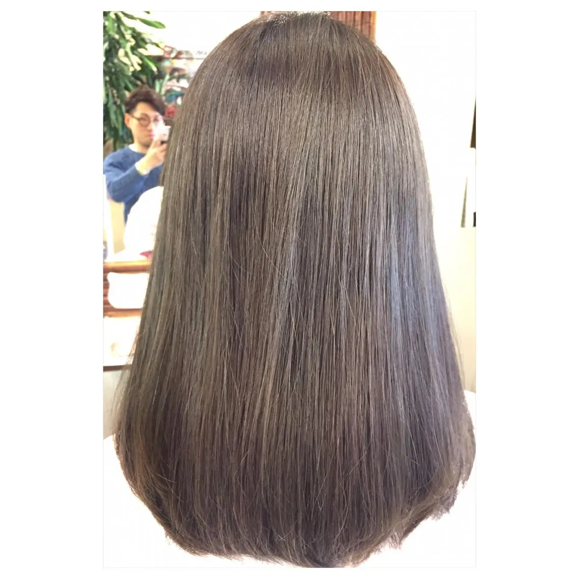 セミロング カラー アッシュ グレージュ オレンジ 外国人風カラー パーソナルカラー診断 できます 木曽 主博のヘアスタイル