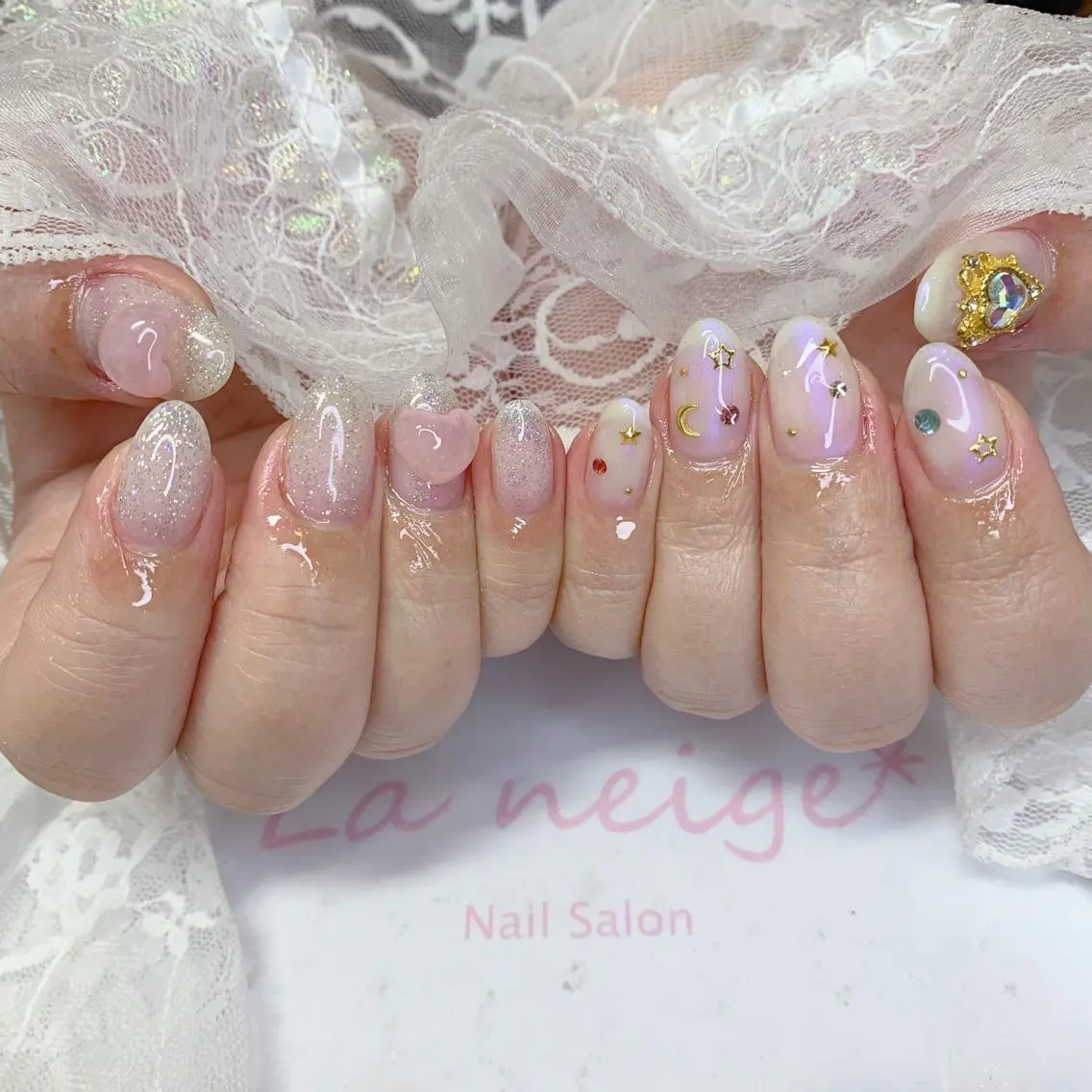 ネイル ハンドネイル La neige* yuki 🐩🌙のネイルデザイン