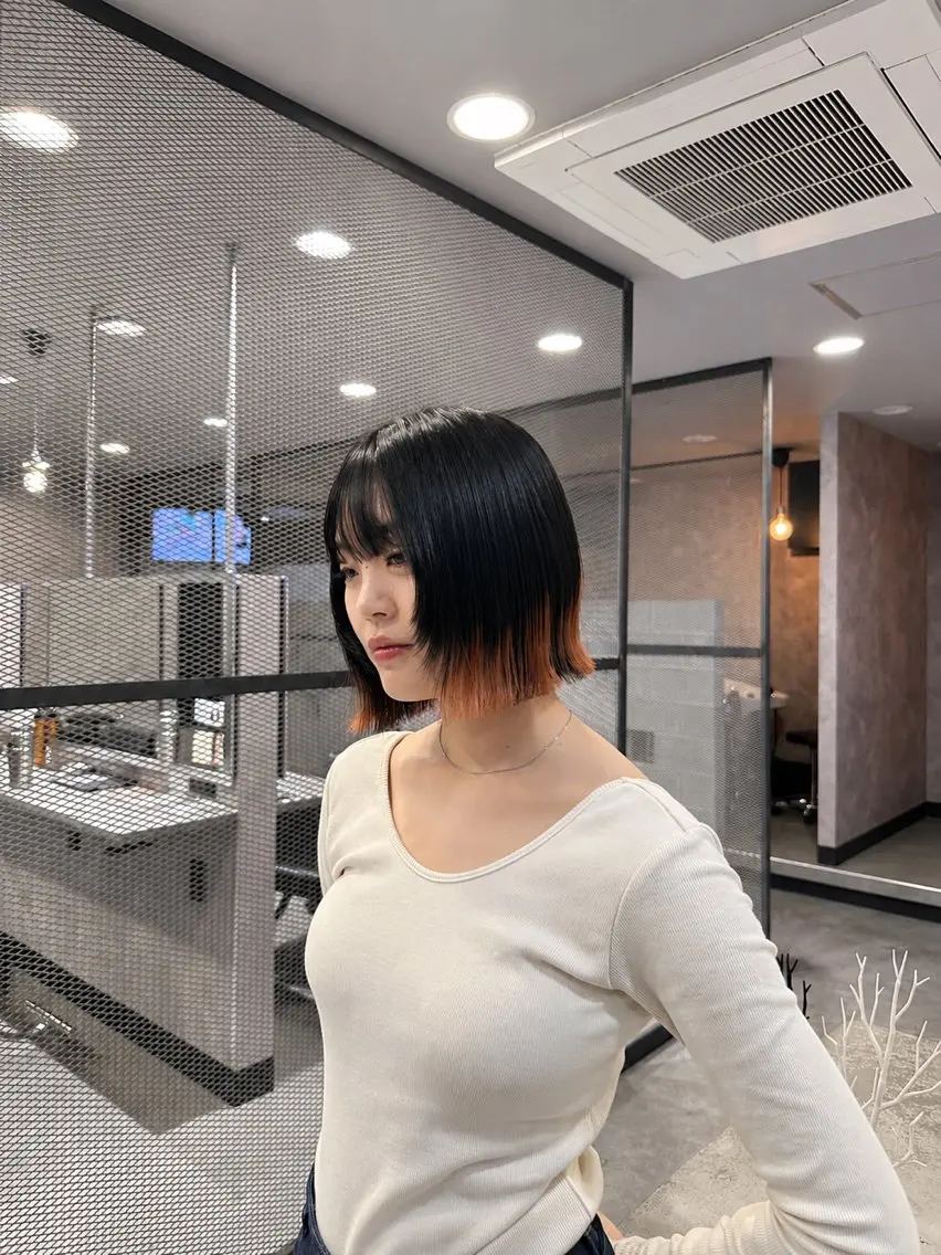 ミディアム 楠奥 結衣のヘアスタイル