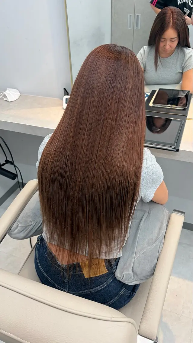 ロング カラー ブラウンカラー 透明感カラー ヘアカラー 透明感カラー/艶髪 ストレート🤎AKIのヘアスタイル