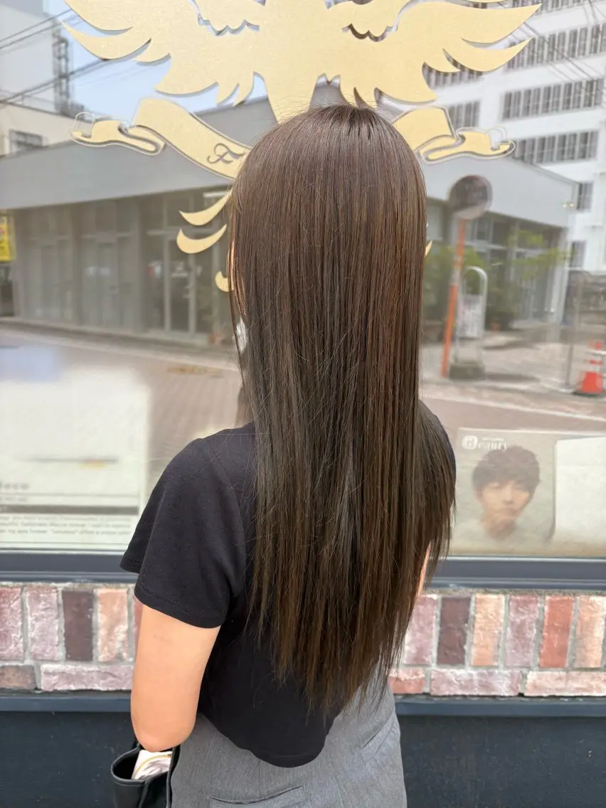 前髪カット＋ワンカラーの写真