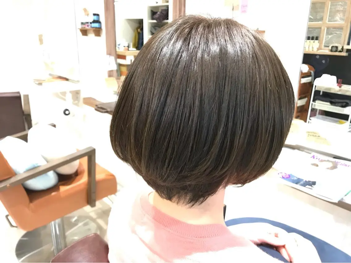 ショート カラー ショートボブ グレージュ ボブ ショートヘア メンズ指名多数!! 田島史也のヘアスタイル