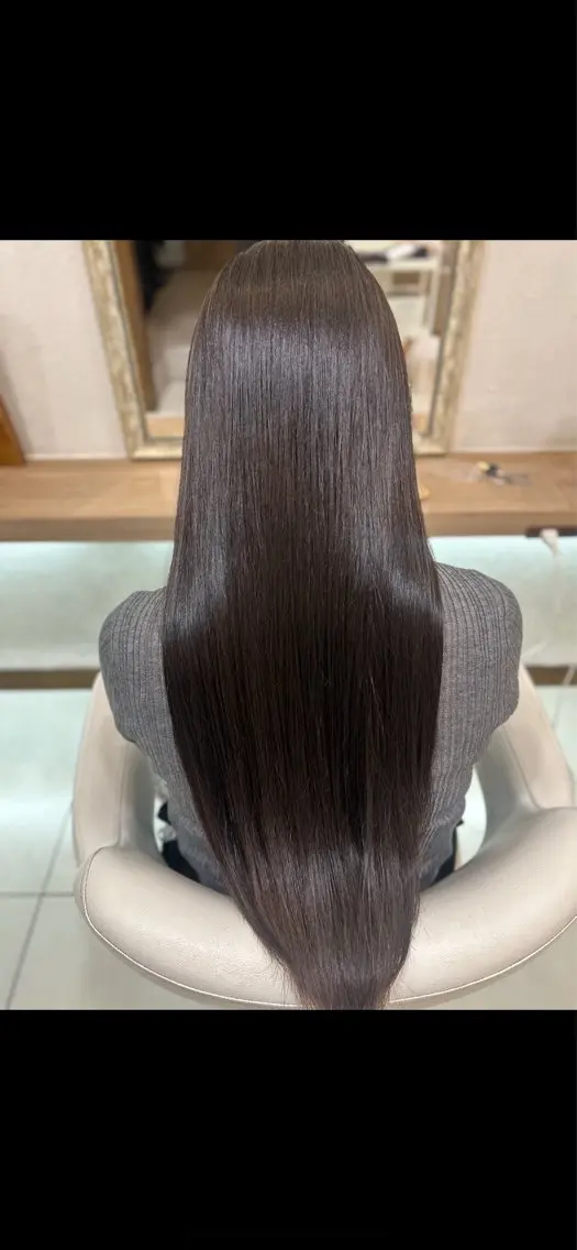 ロング パーマ カット 縮毛矯正 トリートメント 縮毛矯正/髪質改善/ 艶髪ササキナツミのヘアスタイル