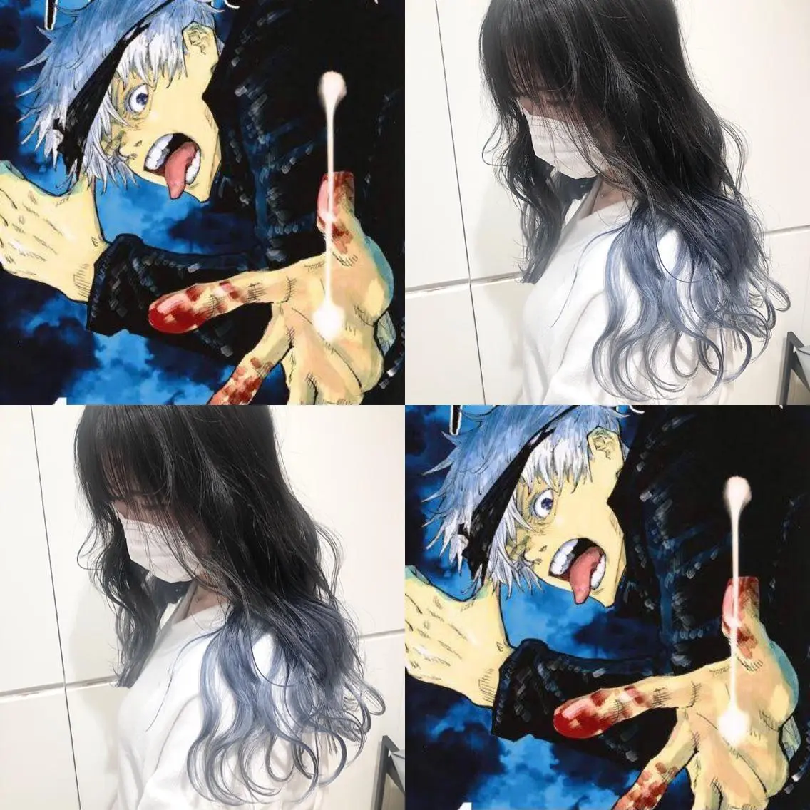カラー ブリーチ ブルーカラー グラデーションカラー 推しカラー✨ オタク美容師ユウカのヘアスタイル