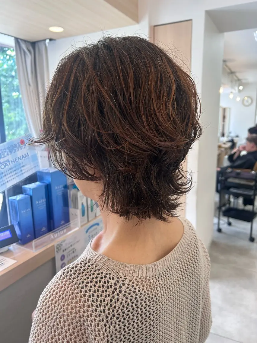 ショート ウルフカット カット パーマ 金山/くびれショート ショートボブAikaのヘアスタイル