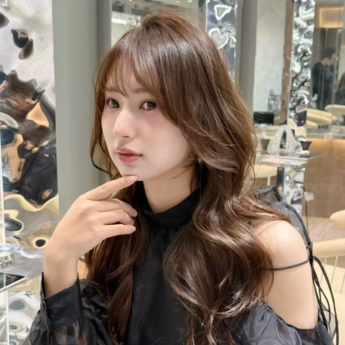 🇰🇷トレンド韓国風レイヤーカット✂︎+1stepトリートメント(カット+トリートメント)の写真