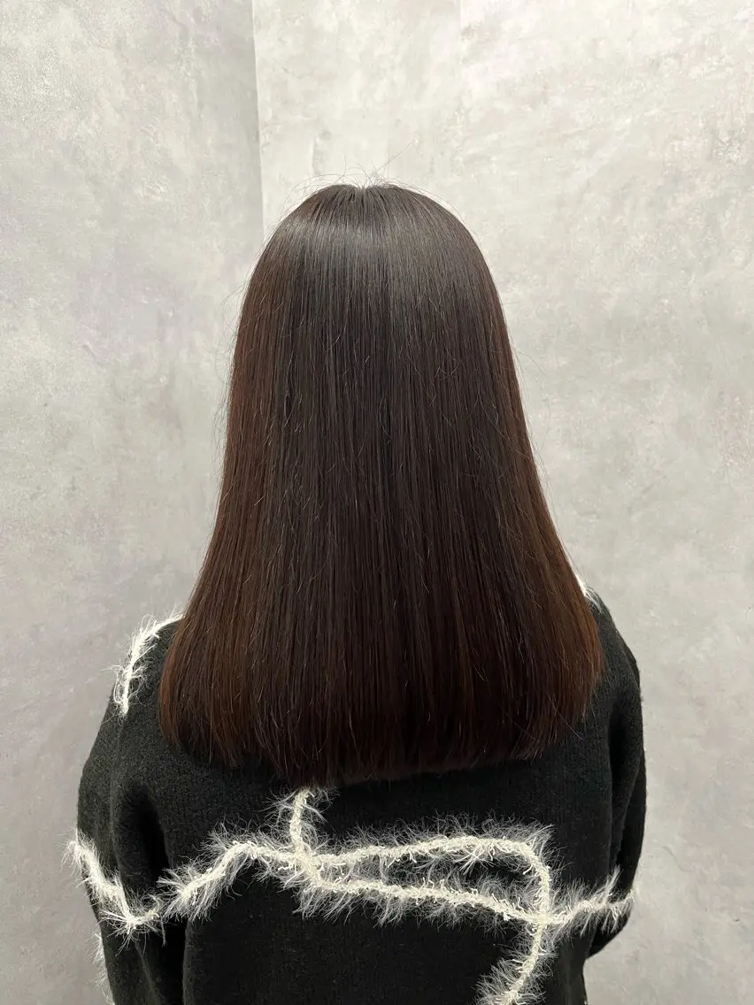 ミディアム カラー ブラウンカラー トリートメント カット ヘアカラー トリートメント NUMBER 天王寺 🌼yuriのヘアスタイル