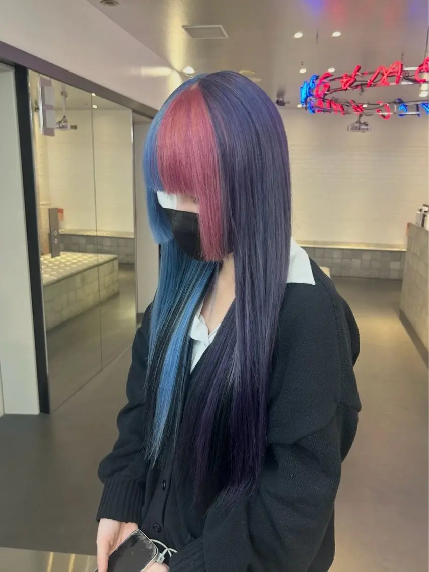 ミディアム ミディアムパーマ ボブ エクステ 外国人風カラー レイヤーカット ヘアカラー エクステ MiRI💜地毛級 エクステ✖似合わせ技のヘアスタイル