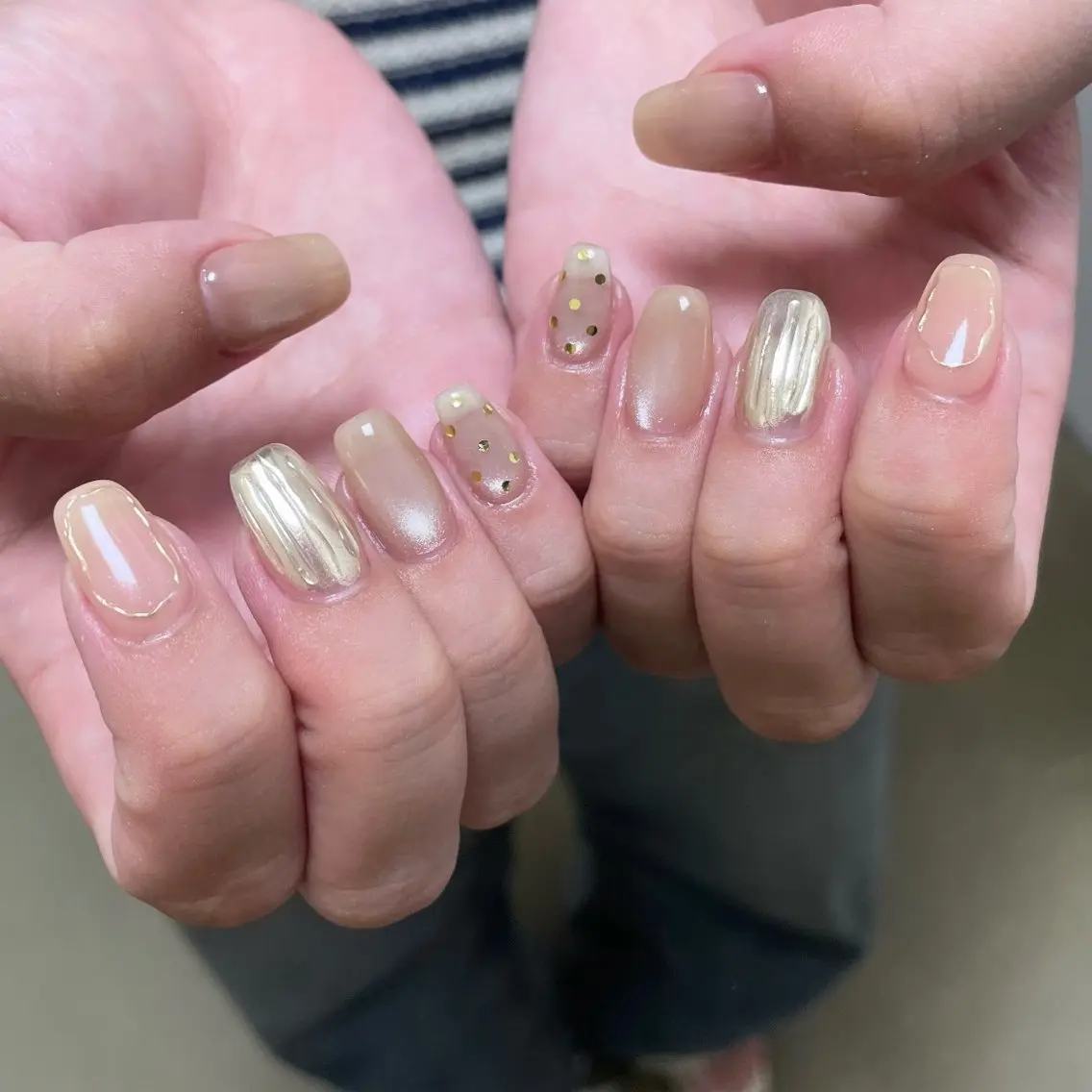 ネイル 韓国ネイル ニュアンスネイル ハンドネイル MARU NAIL Izumiのネイルデザイン