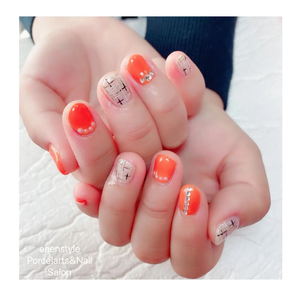 ショート ネイル ハンドネイル 🐾enen style 🐾のネイルデザイン