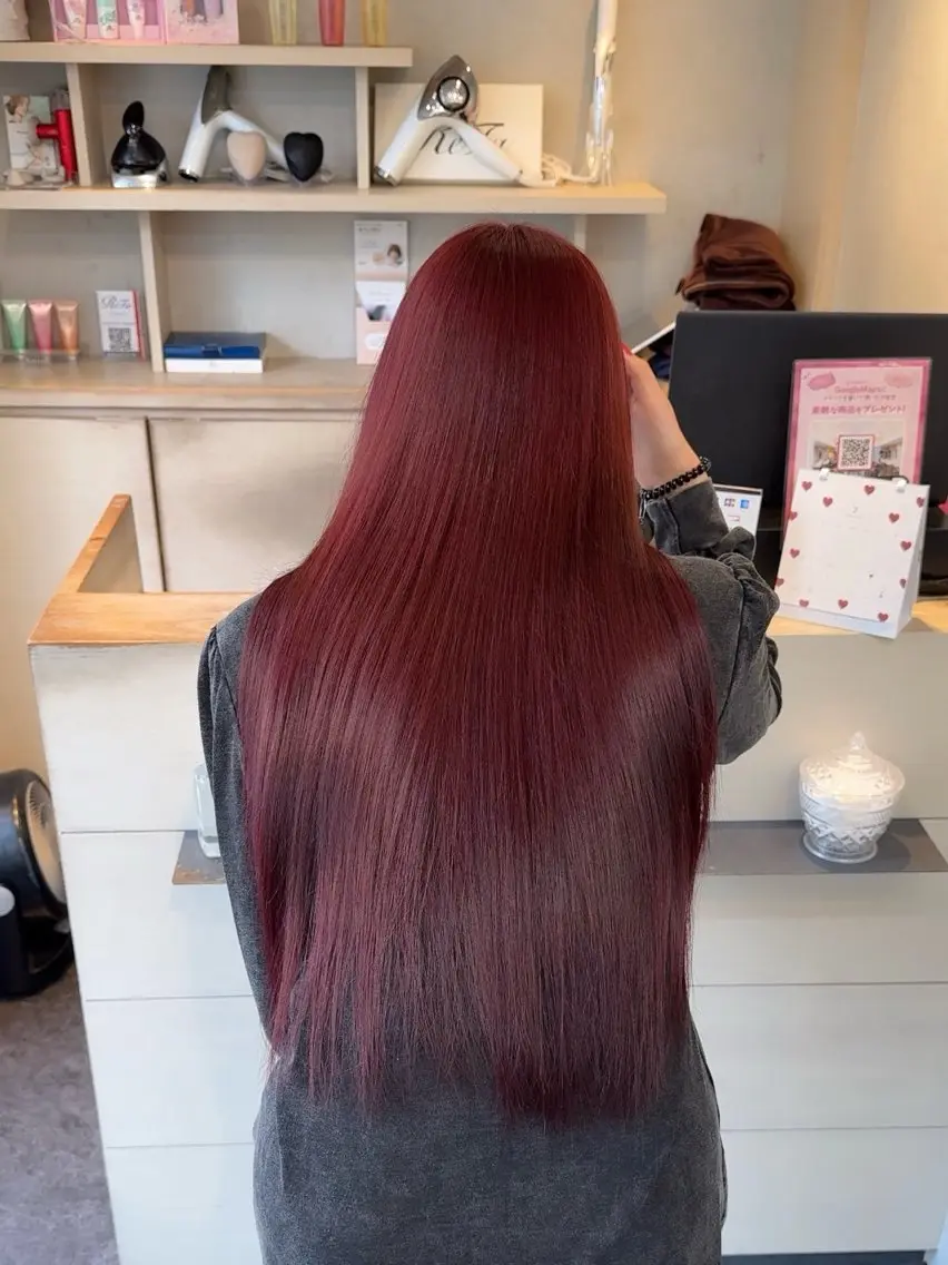 ロング ピンクラベンダー 渡辺 杏斗龍のヘアスタイル