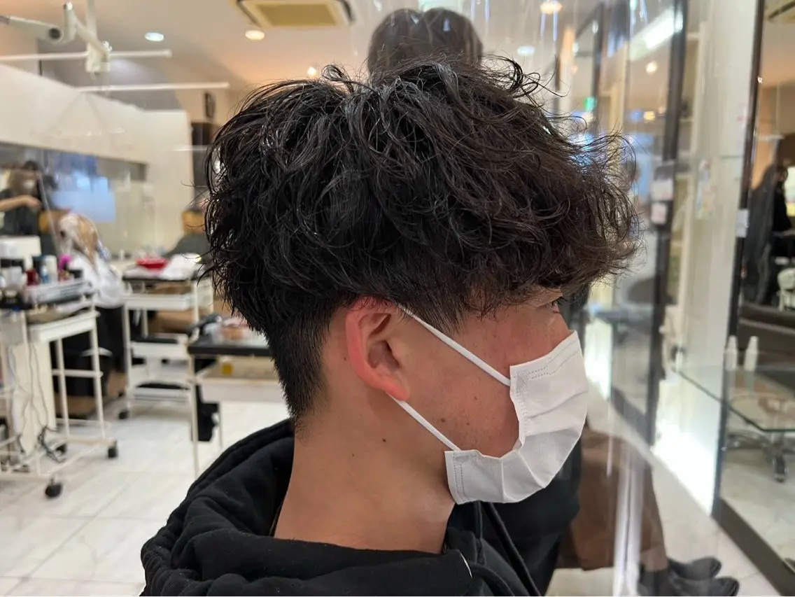 パーマ メンズ 大宮縮毛矯正🩵 レイヤー 佐藤和のヘアスタイル