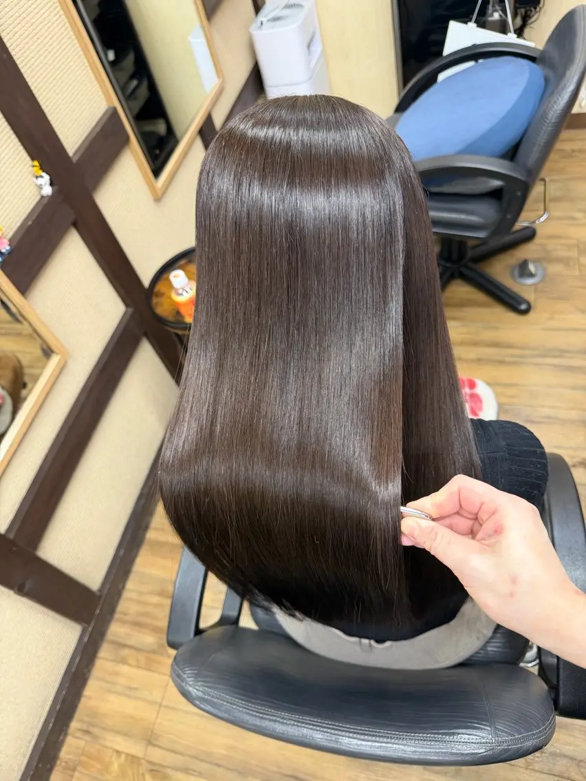 ロング カラー 髪質改善 ヘアカラー トリートメント みやたゆうき 髪質改善講師のヘアスタイル