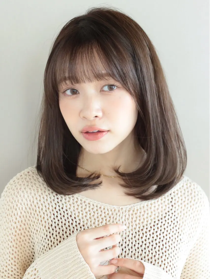 ミディアム カラー ミディアムレイヤー レイヤーカット カット ヘアカラー トリートメント 髙木美緒🌿 レイヤー/アレンジのヘアスタイル