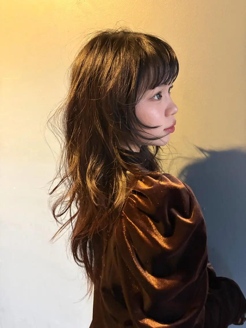 ロング カット ハッシュカット🎀 レイヤーカットのヘアスタイル