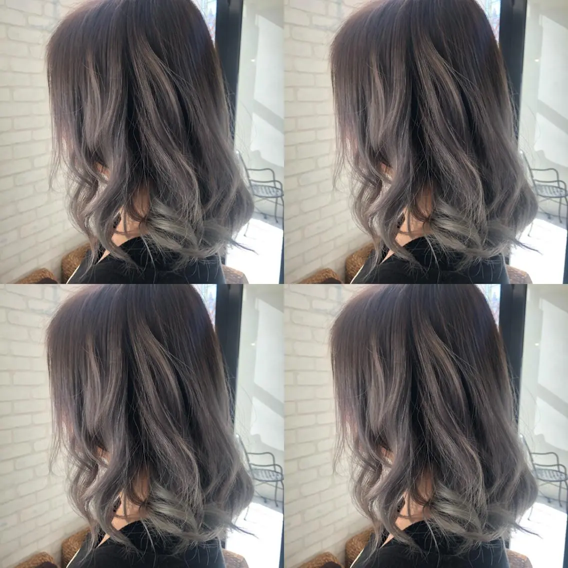 ミディアム カラー アディクシーカラー バレイヤージュ ブリーチ ダブルカラー グラデーションカラー 浅川 実行のヘアスタイル