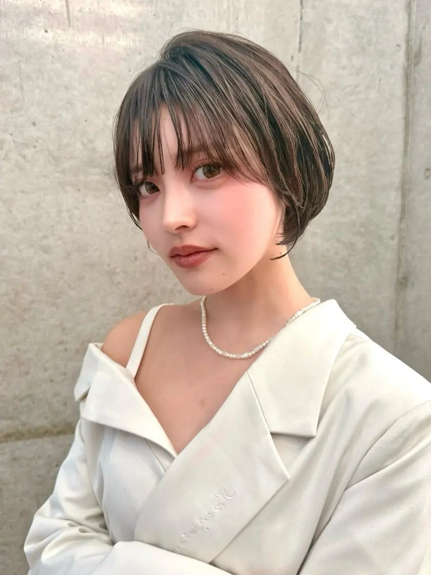ショート カット ヘアカラー トリートメント 髪質改善🦋韓国ヘア /艶髪カラー/ゆうとのヘアスタイル