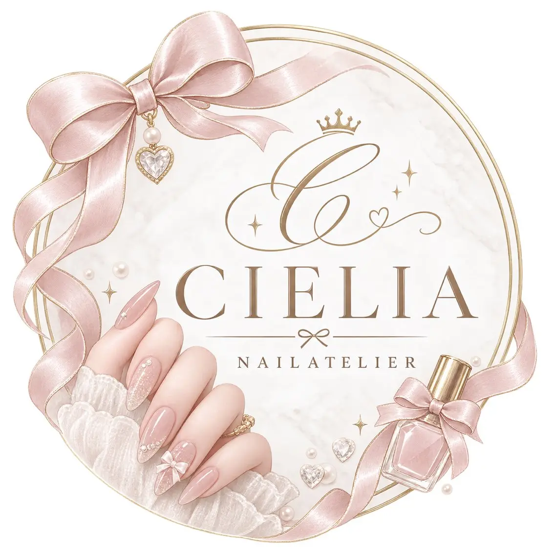 ネイル CIELIA 大人ガーリーのネイルデザイン