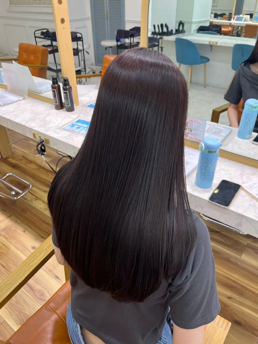ロング カラー カット ヘアカラー 長島美織 /透明感カラーのヘアスタイル