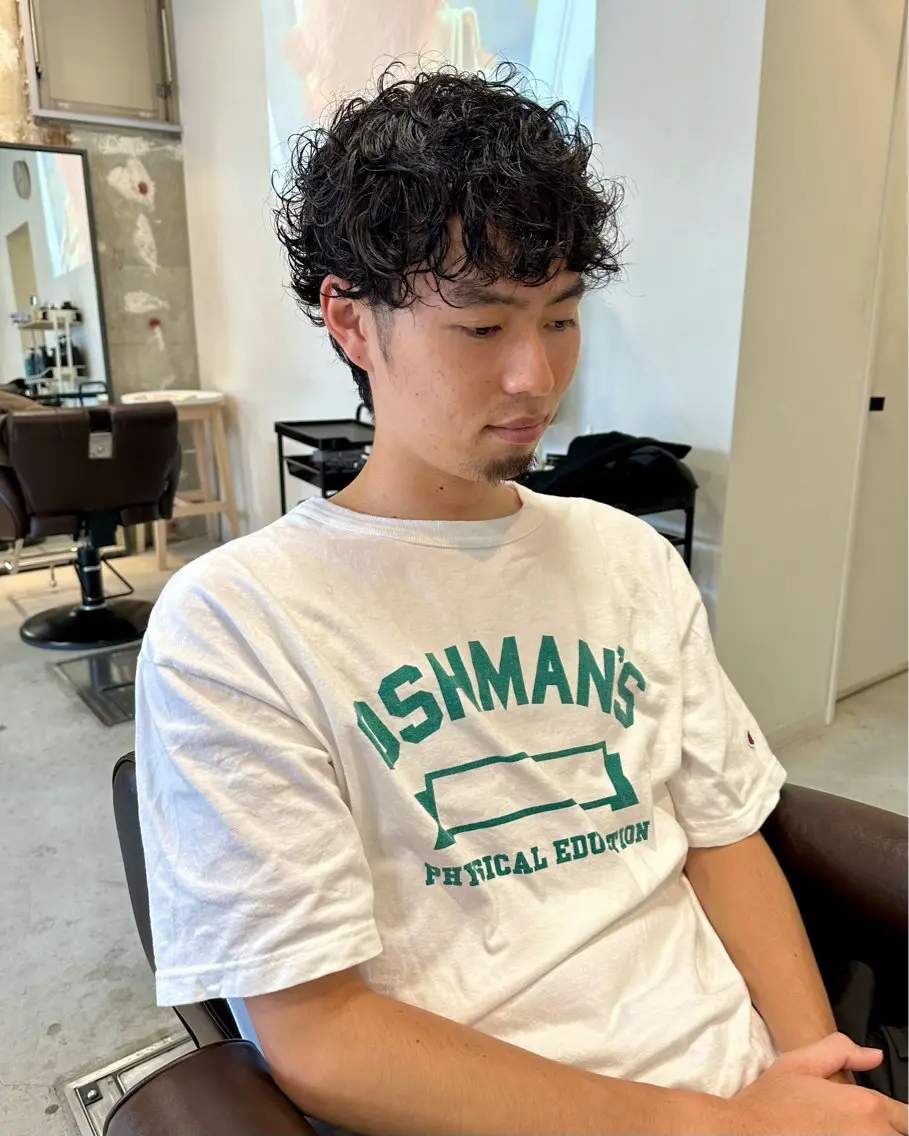メンズ メンズパーマ カット パーマ 松本 瑠菜のヘアスタイル