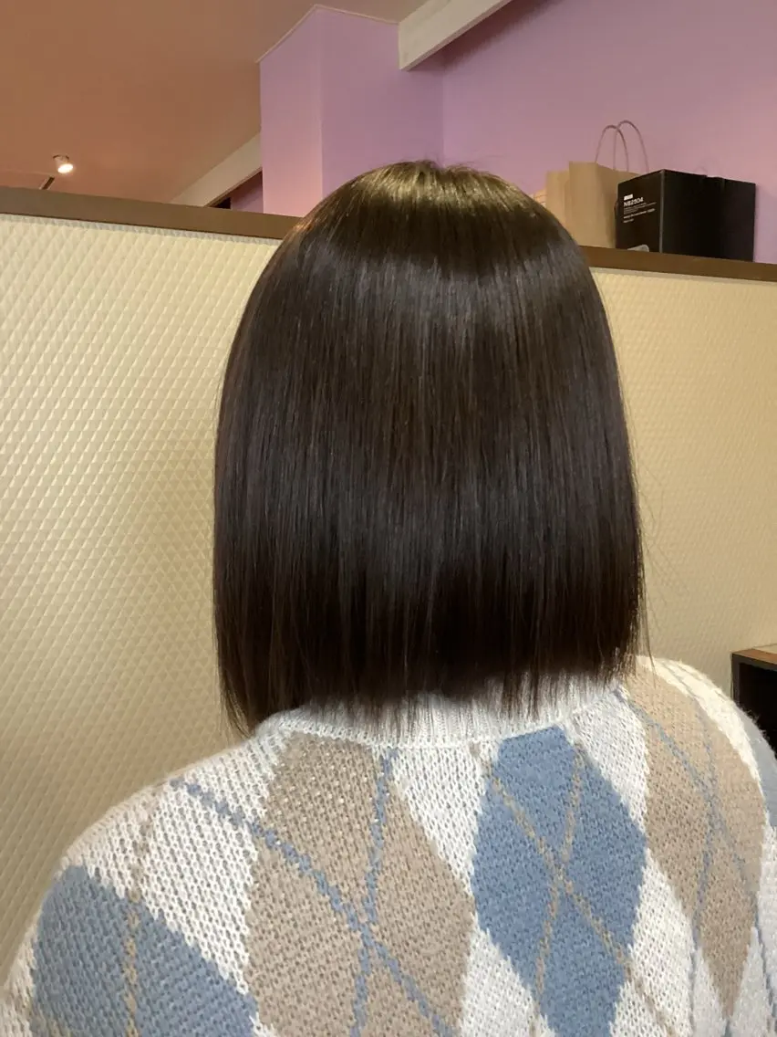 ミディアム カット 縮毛矯正 🌈ママ美容師🌈 齋藤美和のヘアスタイル