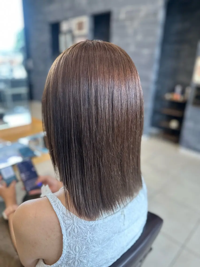 ミディアム カラー 透明感カラー グレージュ モカグレージュ ヘアカラー トリートメント 💎ツヤ髪透明感💎 🌟佐藤壮也🌟のヘアスタイル