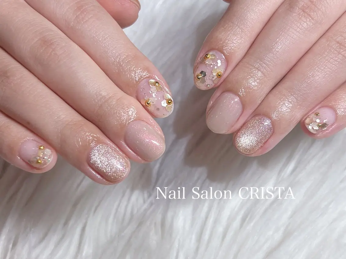 ネイル フラワーネイル ハンドネイル CRISTA💠 ヒナタのネイルデザイン