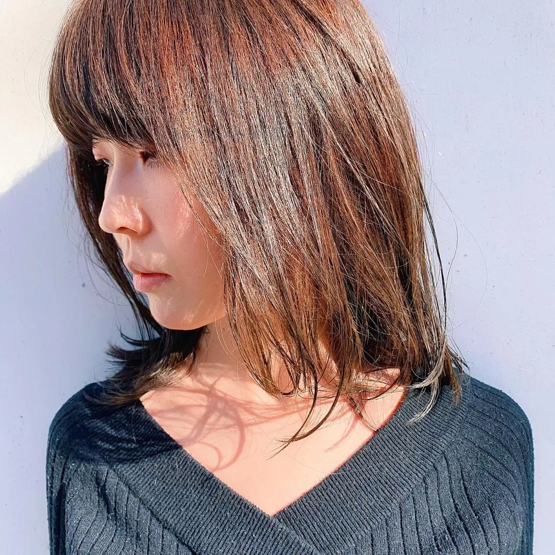 ミディアム カラー 中川 竜誠のヘアスタイル
