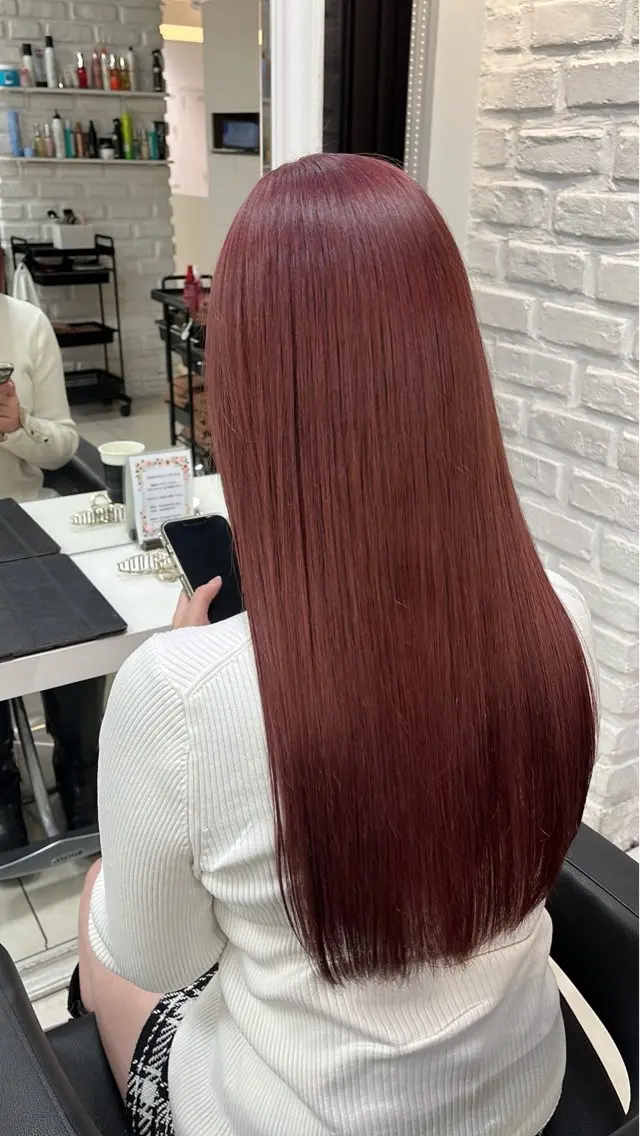 ロング カラー ベージュカラー ブリーチ ピンクカラー カット ヘアカラー トリートメント ヘッドスパ 艶髪【カラー支持率 No.1】リノ🪐のヘアスタイル