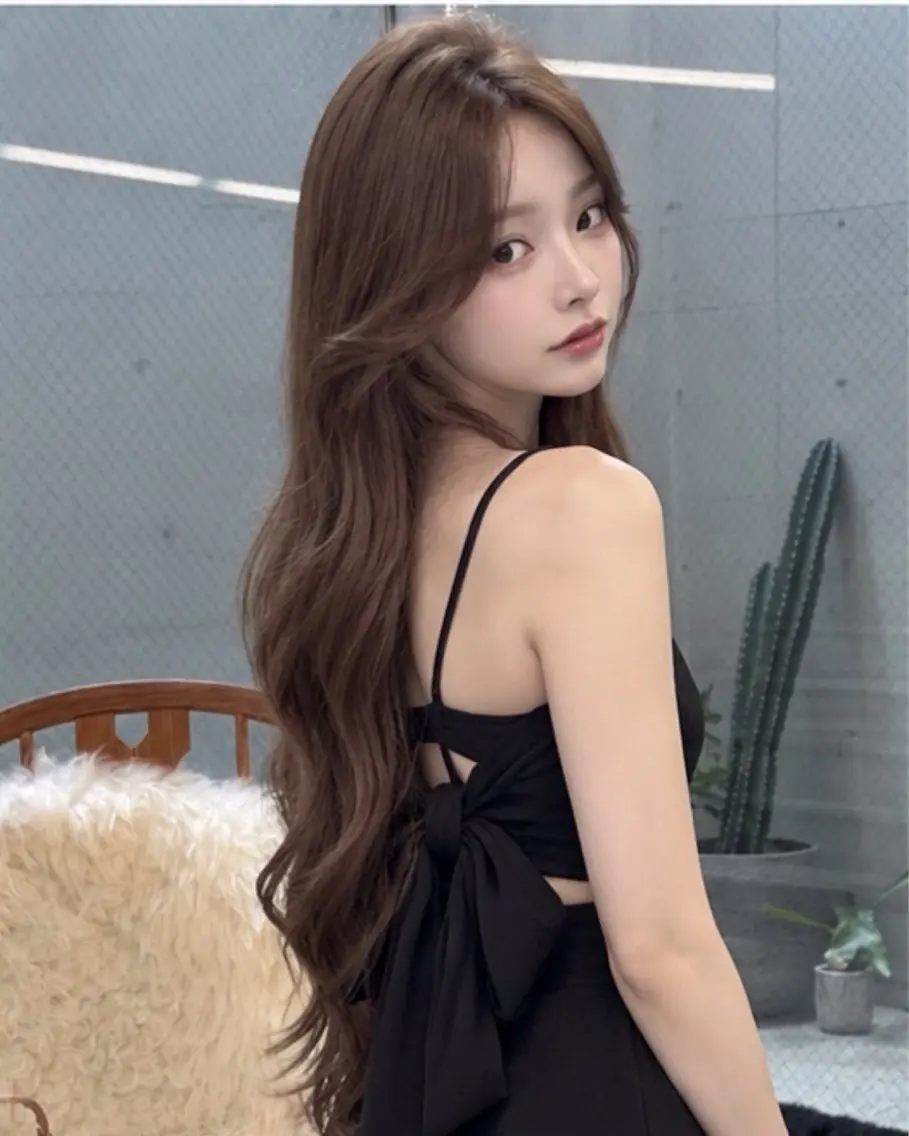 ロング ハッシュカット 韓国風ヘア レイヤーカット トリートメント カット pia 薬院のヘアスタイル