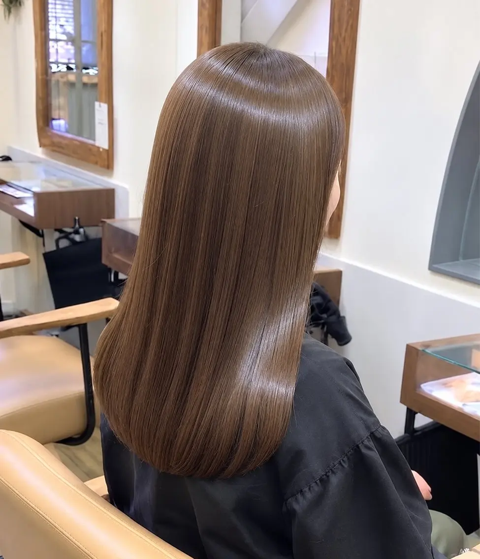 ロング カラー 松下 沙織のヘアスタイル