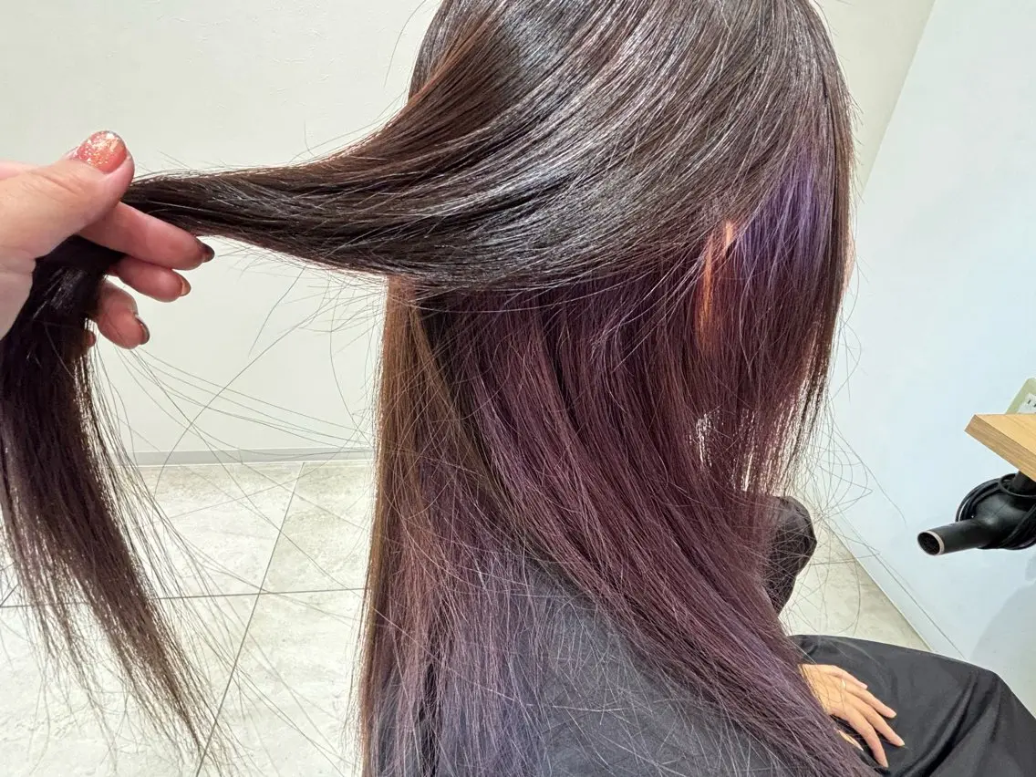 カラー ピンクカラー かわにし ゆきのヘアスタイル