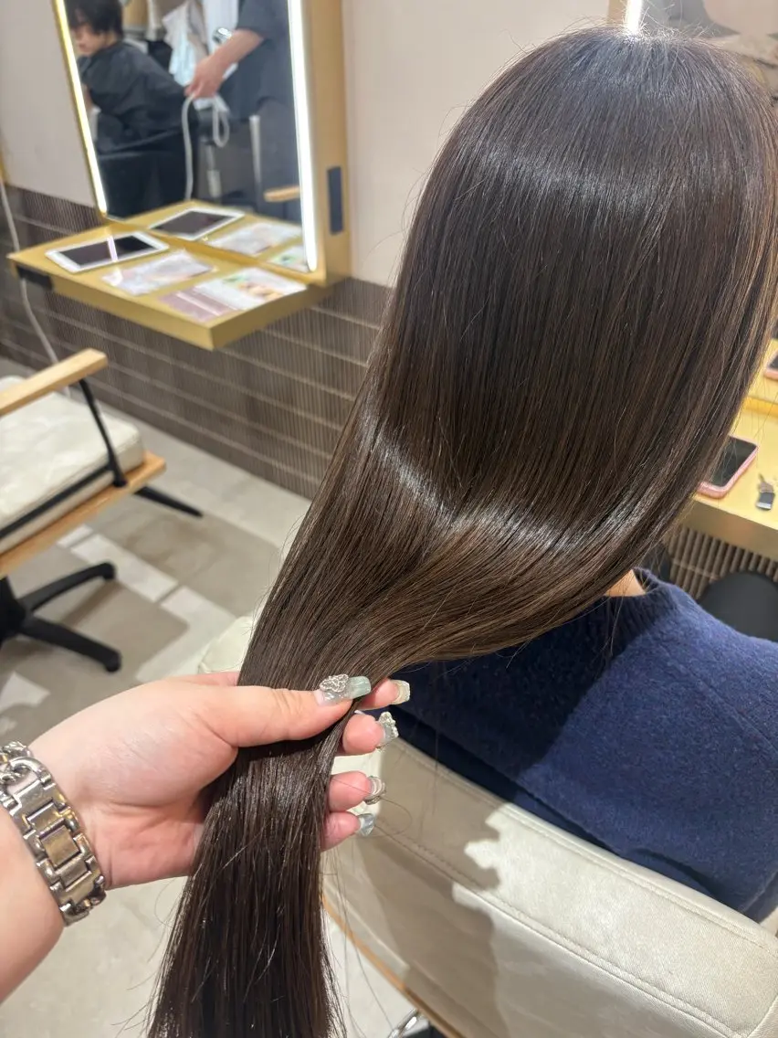 【✨人気No.1✨】【🫧髪質改善カラー🫧】カット＋天使の艶カラー🪽➕silkトリートメント✨の写真