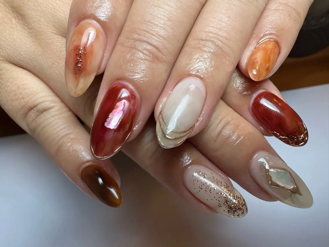 セミロング shandy nailのネイルデザイン